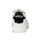 GAELLE PARIS Women's White Sneakers with Contrast Laces