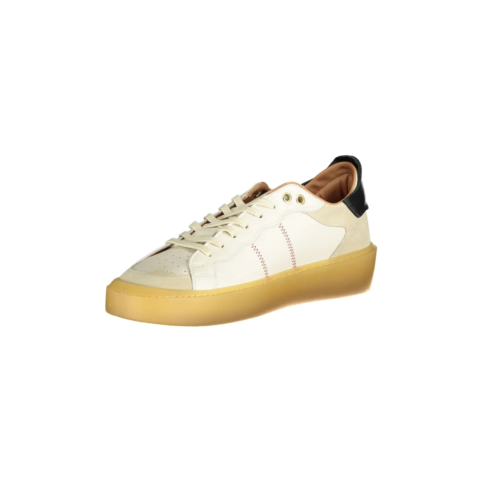 BLAUER Scarpe Sneakers Uomo Bianche con Dettagli a Contrasto e Applicazione