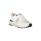 BLAUER Sneakers Uomo Bianche con Lacci e Dettagli a Contrasto