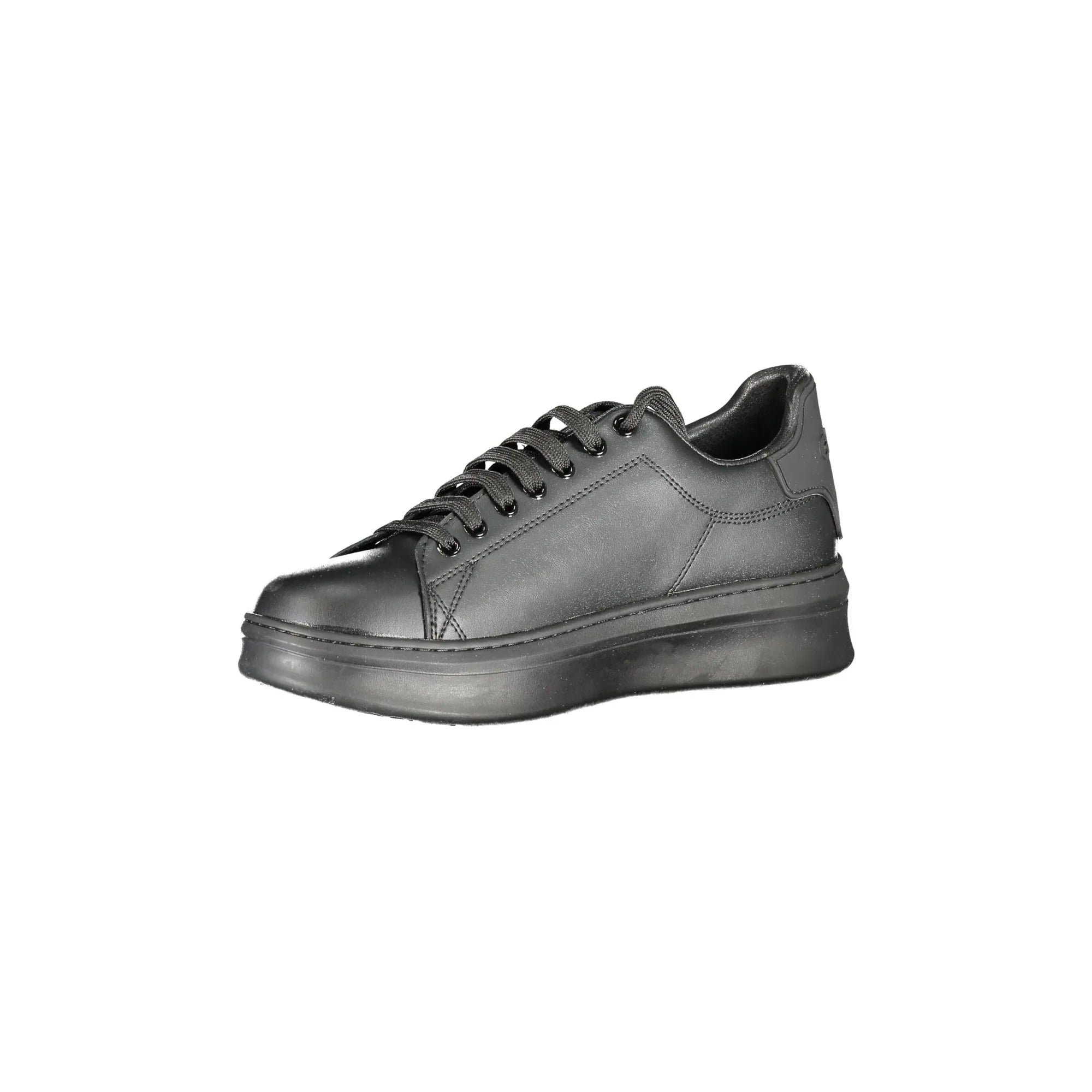 GAELLE PARIS Men's Black Sneakers with Contrast Details