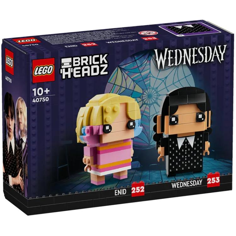 Lego - Brickheadz 40750 Wednesday (Enid & Wednesday) Wednesday 252+253 Pcs - 505 Pcs