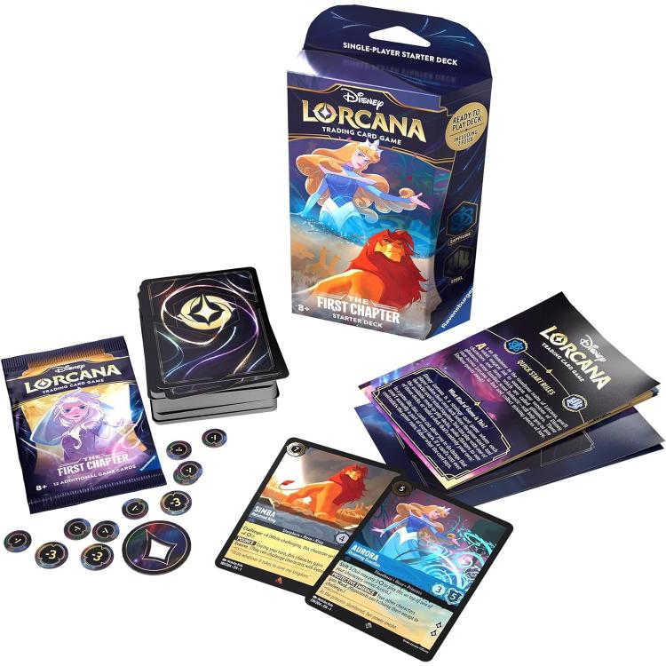 Disney Lorcana - The First Chapter Starter Deck Trading Card Sapphire/Steel Eng