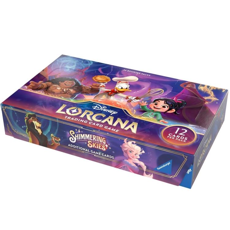 Disney Lorcana (Shimmering Skies) Booster Pack Display of 24 Card Game English Packs