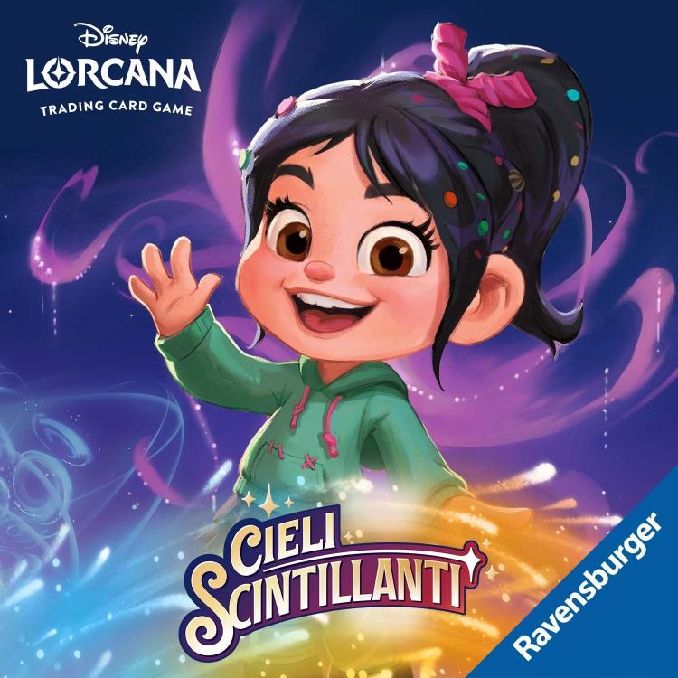 Disney Lorcana "Shimmering Skies" Starter Deck Emerald/Steel TCG Deck Italian