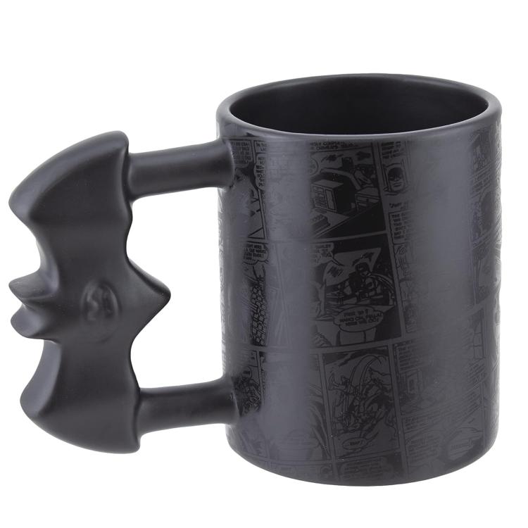 Paladone DC Comics Mug: Batman "Batarang Shaped Mug" Ceramic With Handle 450Ml