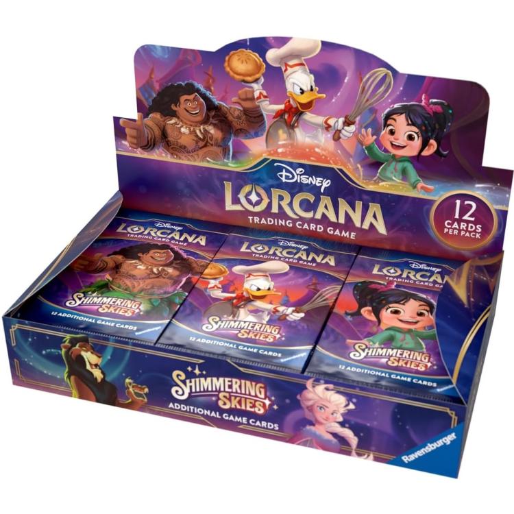 Disney Lorcana (Shimmering Skies) Booster Pack Display of 24 Card Game English Packs