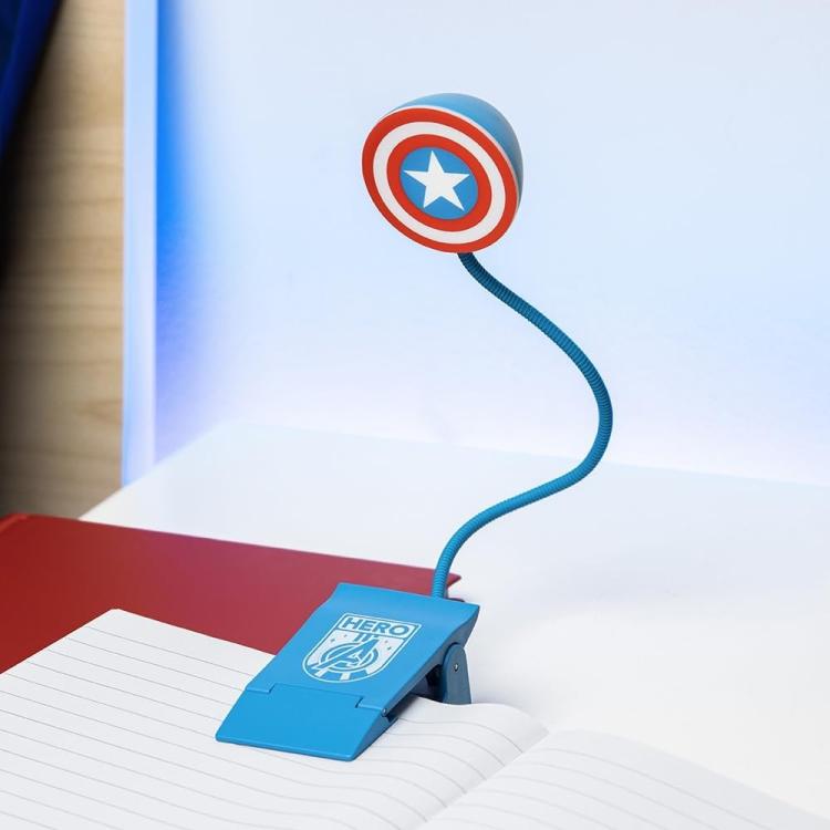 Paladone Marvel Captain America Shield Official Clamp Reading Light