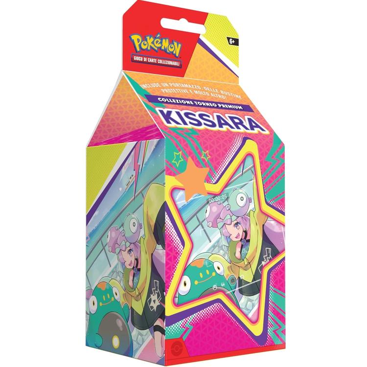 Pokémon (Premium Tournament Collection: Kissara) Deck Box Card Sleeves Italian Cards