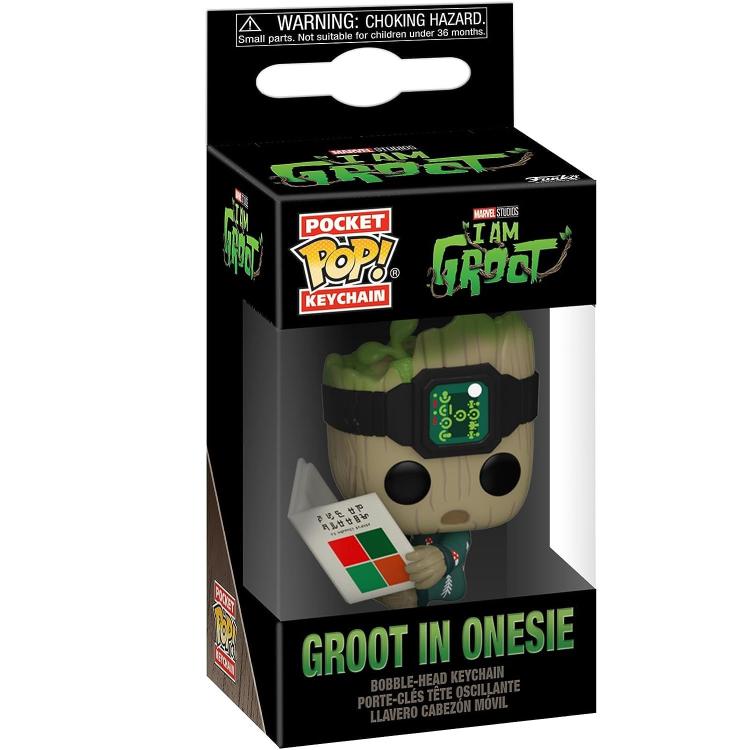 Funko Pop Pocket Keychain - Marvel: I Am Groot (Groot In Onesie) Keychain 4cm