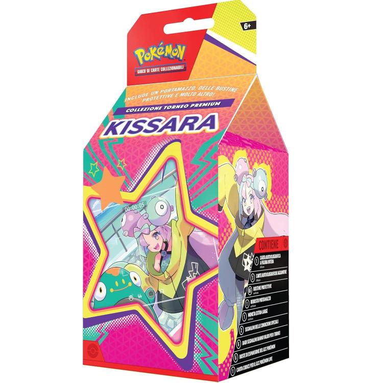 Pokémon (Premium Tournament Collection: Kissara) Deck Box Card Sleeves Italian Cards