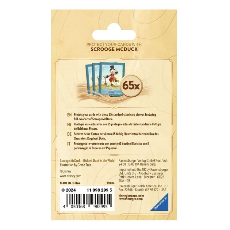 Disney Lorcana Inklands "Uncle Scrooge" 65 Card Sleeves Set 3