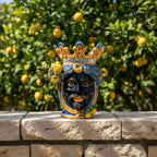 Testa h 40 limoni blu e arancio maschio moro