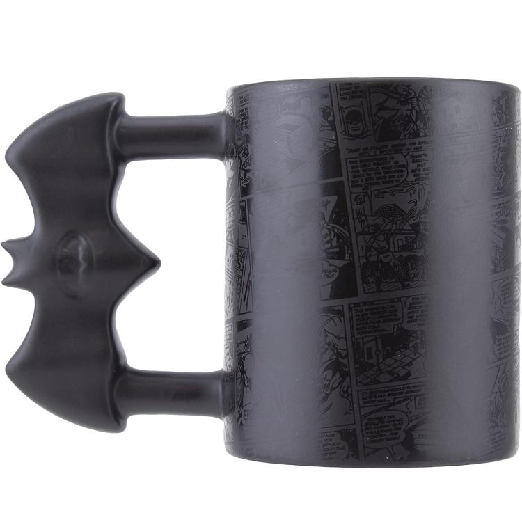 Paladone DC Comics Mug: Batman "Batarang Shaped Mug" Ceramic With Handle 450Ml