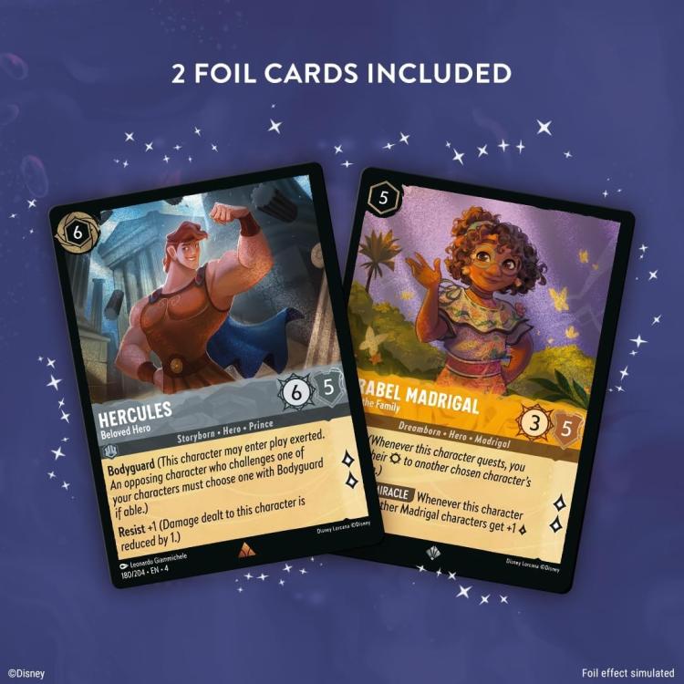 Disney Lorcana "Ursula'S Return" Starter Deck Amber/Amethyst Carte Card Tcg Eng