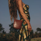 Eva - Apple Leather Strap Bag Brown