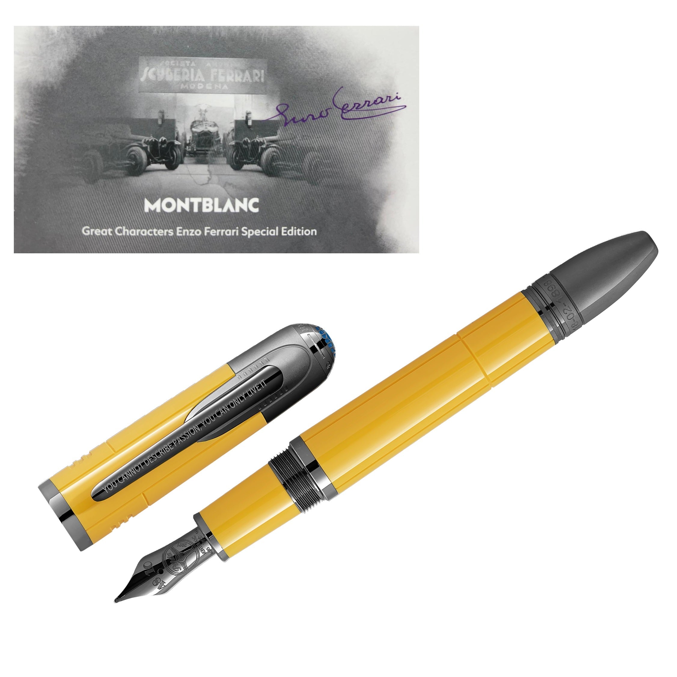 Montblanc Great Characters Enzo Ferrari Special Edition Yellow Modena Fountain Pen 130661