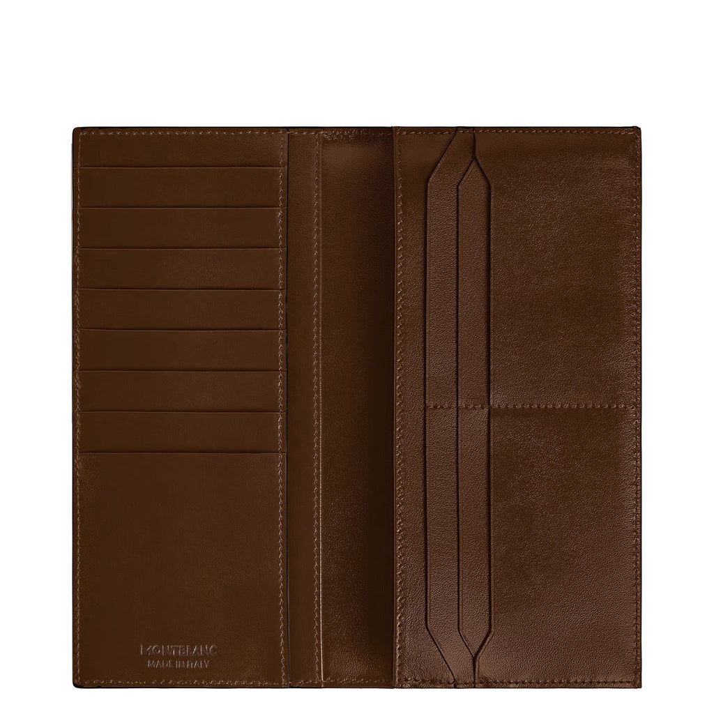Montblanc wallet 14 compartments Meisterstück, zippered pocket shaded brown 220318