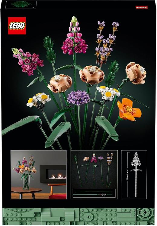 LEGO - Icons Creator Expert Flower Bouquet Building Kit 822 Pcs