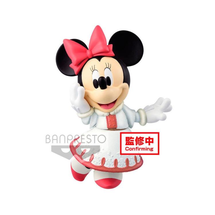BANPRESTO Q POSKET DISNEY - FLUFFY PUFFY MINNIE MOUSE FIGURINE BANDAI 10CM