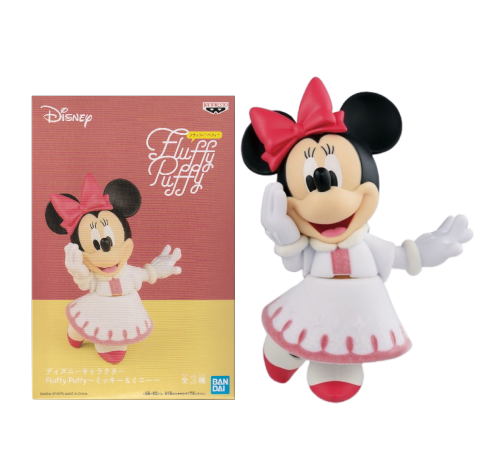 BANPRESTO Q POSKET DISNEY - FLUFFY PUFFY MINNIE MOUSE FIGURINE BANDAI 10CM