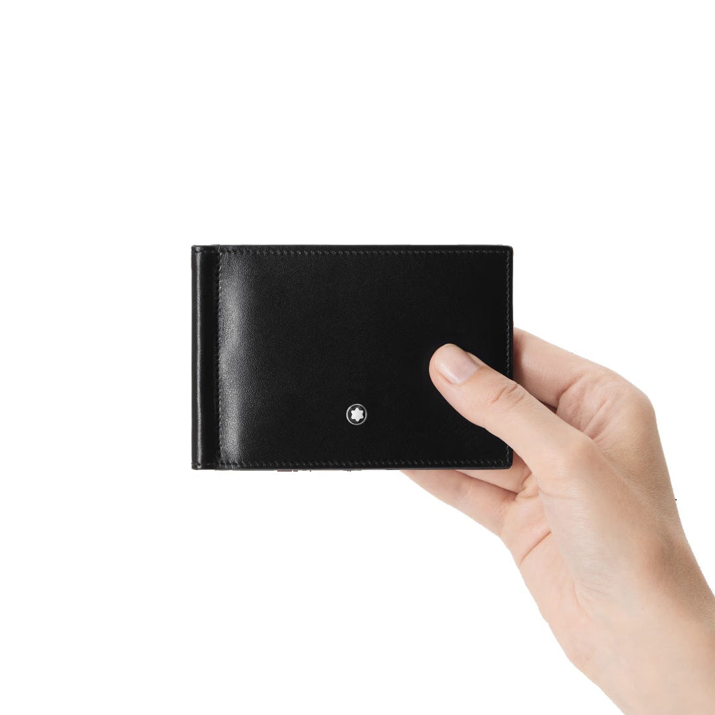 Montblanc Portafoglio Meisterstück 6 scomparti con fermasoldi nero 198313