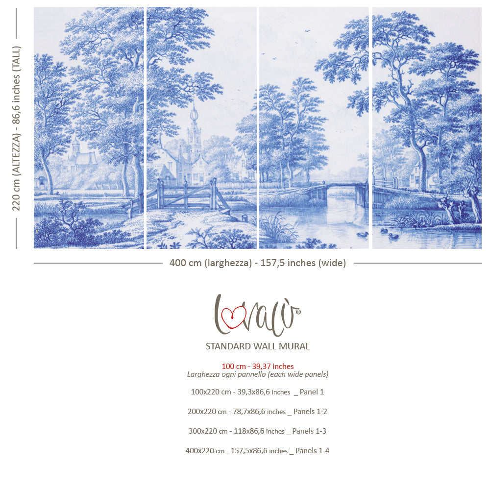 Vintage Wall Mural - Aqua Memories Lovalù
