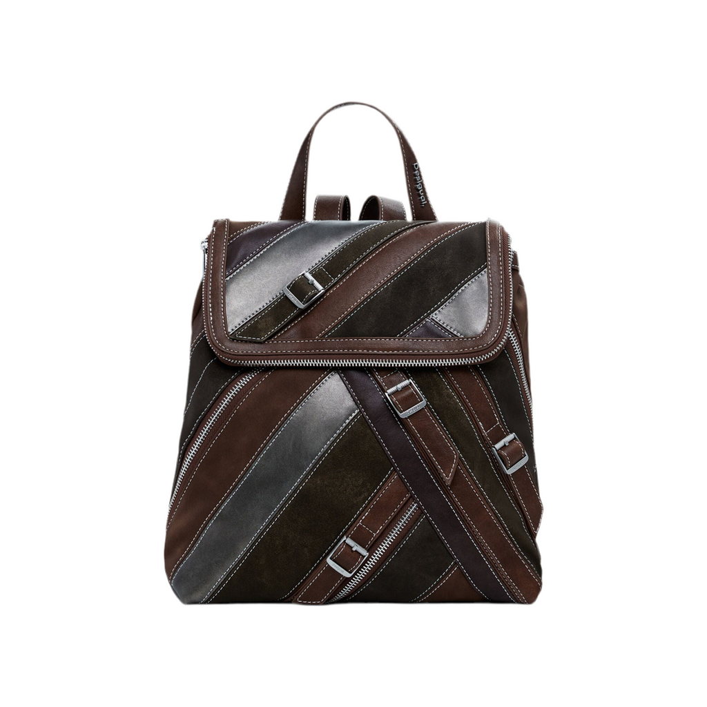 DESIGUAL Women's Brown Fibonacci Hampton Mini Backpack