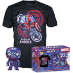 Funko Pop ! Tees Marvel Captain America 36 Art Series Special Edition T-Shirt L