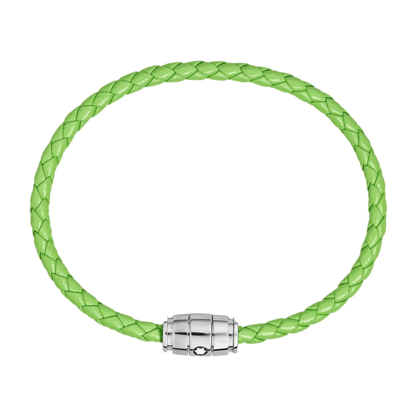 Montblanc Meisterstück Lime 3-Ring Steel Bracelet and Leather Size L 13429268