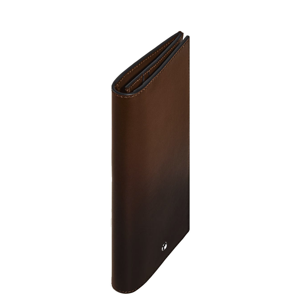 Montblanc wallet 14 compartments Meisterstück, zippered pocket shaded brown 220318