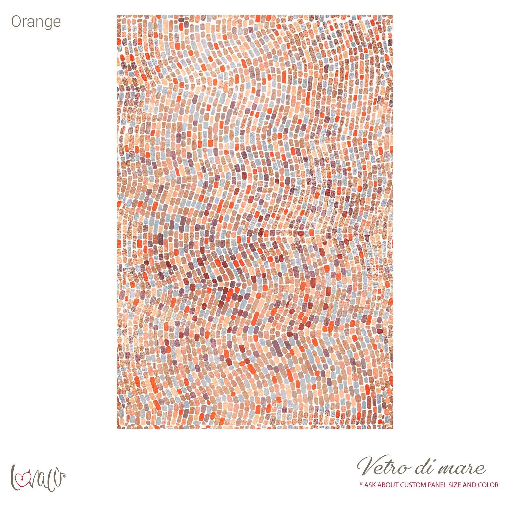 Carta da parati - Vetro di mare orange Lovalù