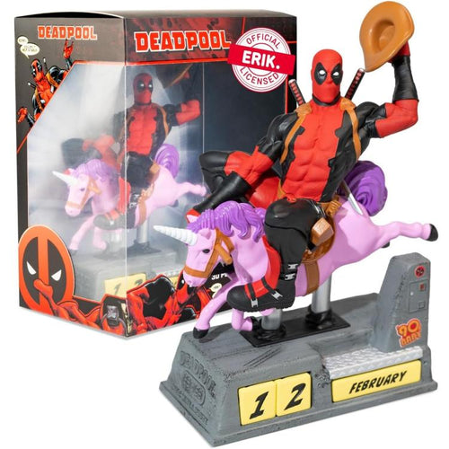 Marvel Deadpool Pony Perpetual 3D Desk Calendar Figure Gadget Statue 21Cm