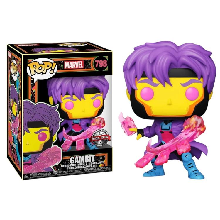 Funko Pop! Marvel Studios Blacklight (798) X-Men Gambit - Vinyl Figure Statue