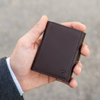 KLIK Classic with XL Coin Pocket Brown Leather