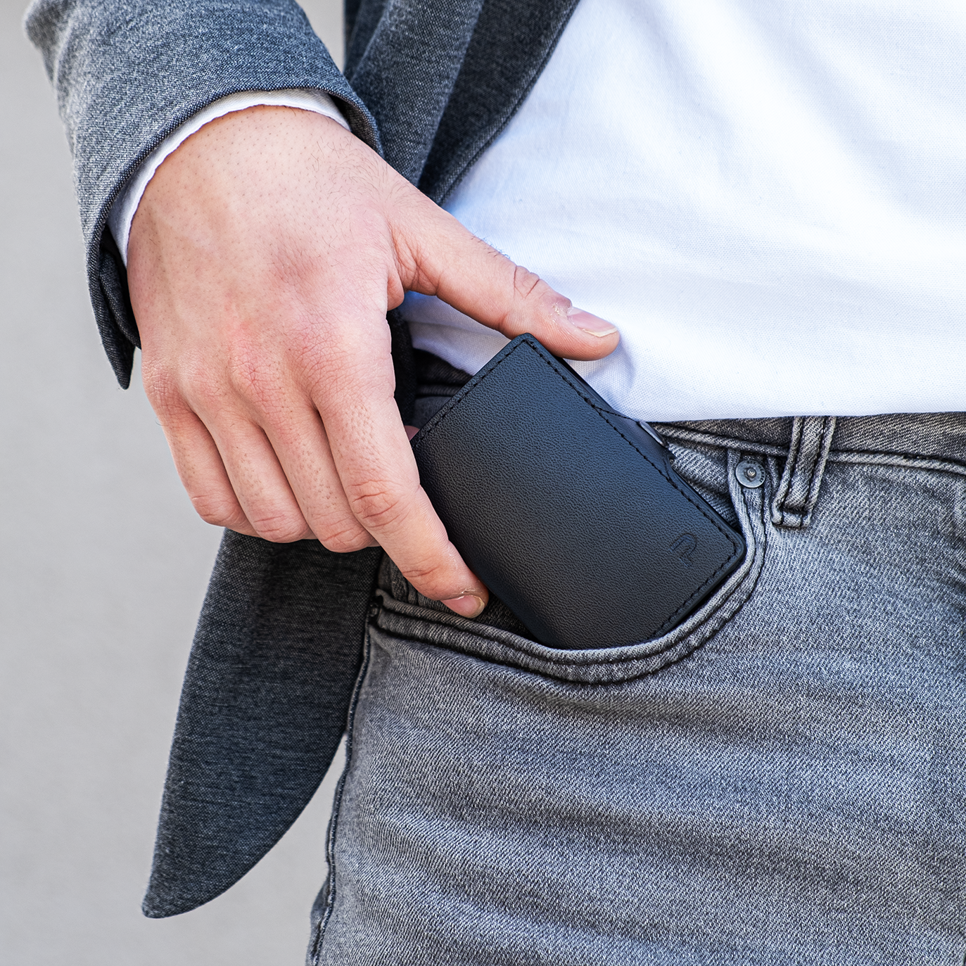 KLIK Minimal SLIM without coin pocket Black Leather