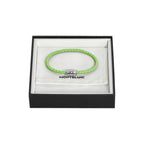 Montblanc Meisterstück Lime 3-Ring Steel and Leather Bracelet Size M 13429263