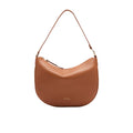 COCCINELLE Women's Brown Leather Hobo Shoulder Bag, C-Easy Medium