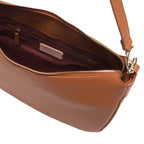 COCCINELLE Women's Brown Leather Hobo Shoulder Bag, C-Easy Medium