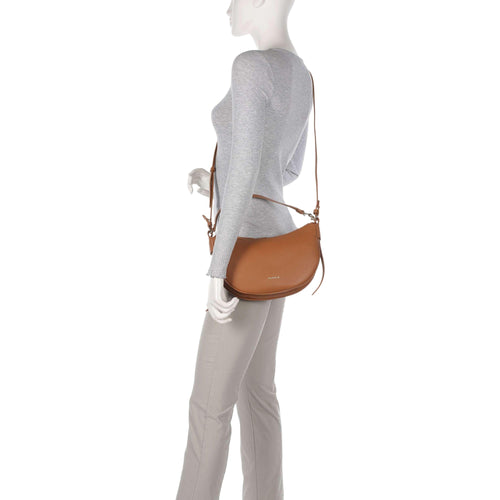 COCCINELLE Women's Brown Shoulder Bag with Shoulder Strap, Made of Genuine Leather, C-Easy
