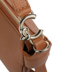 COCCINELLE Borsa Donna a Spalla Marrone con Tracolla, In Vera Pelle, C-Easy