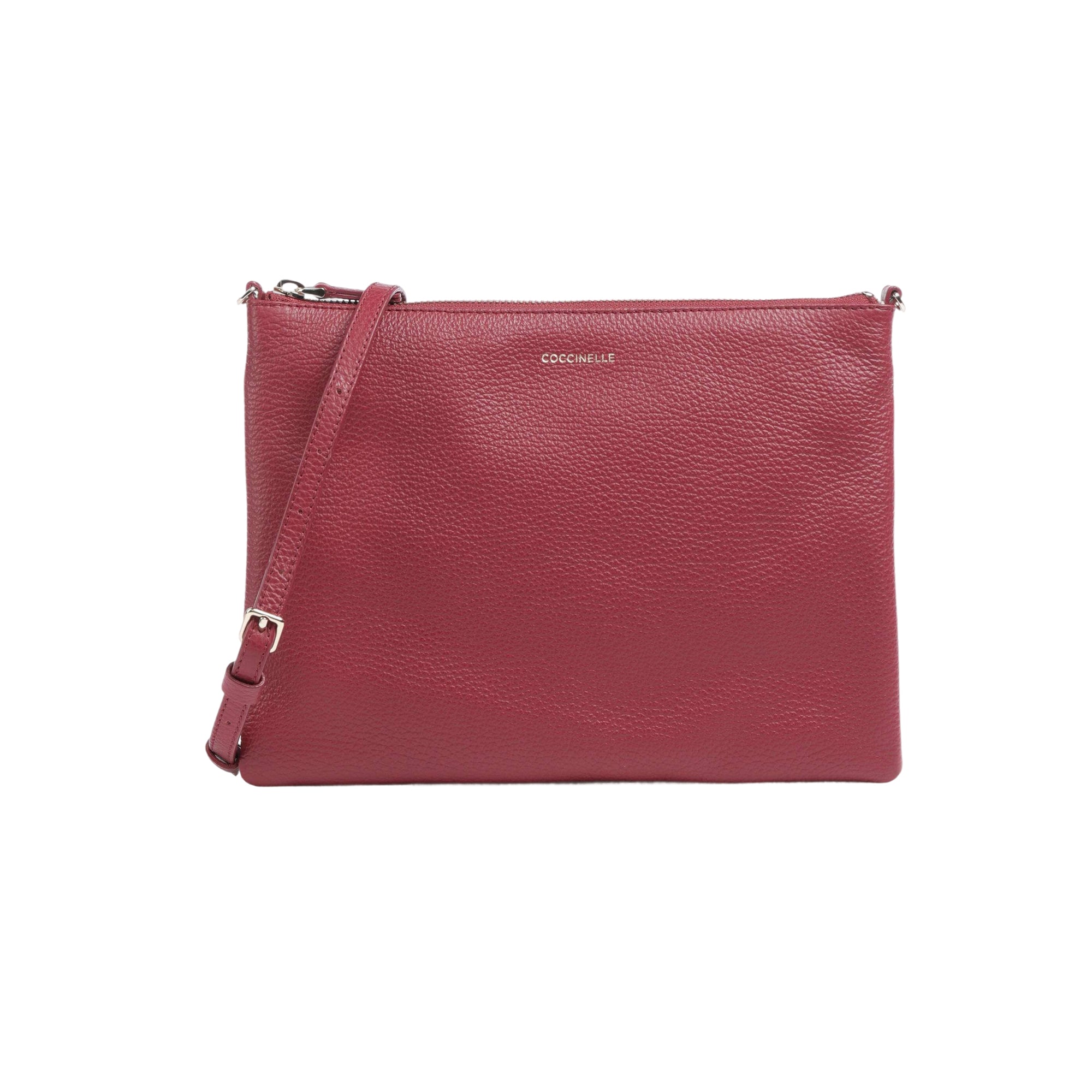COCCINELLE Women's Red Crossbody Bag, Genuine Leather, Best Crossbody Medium