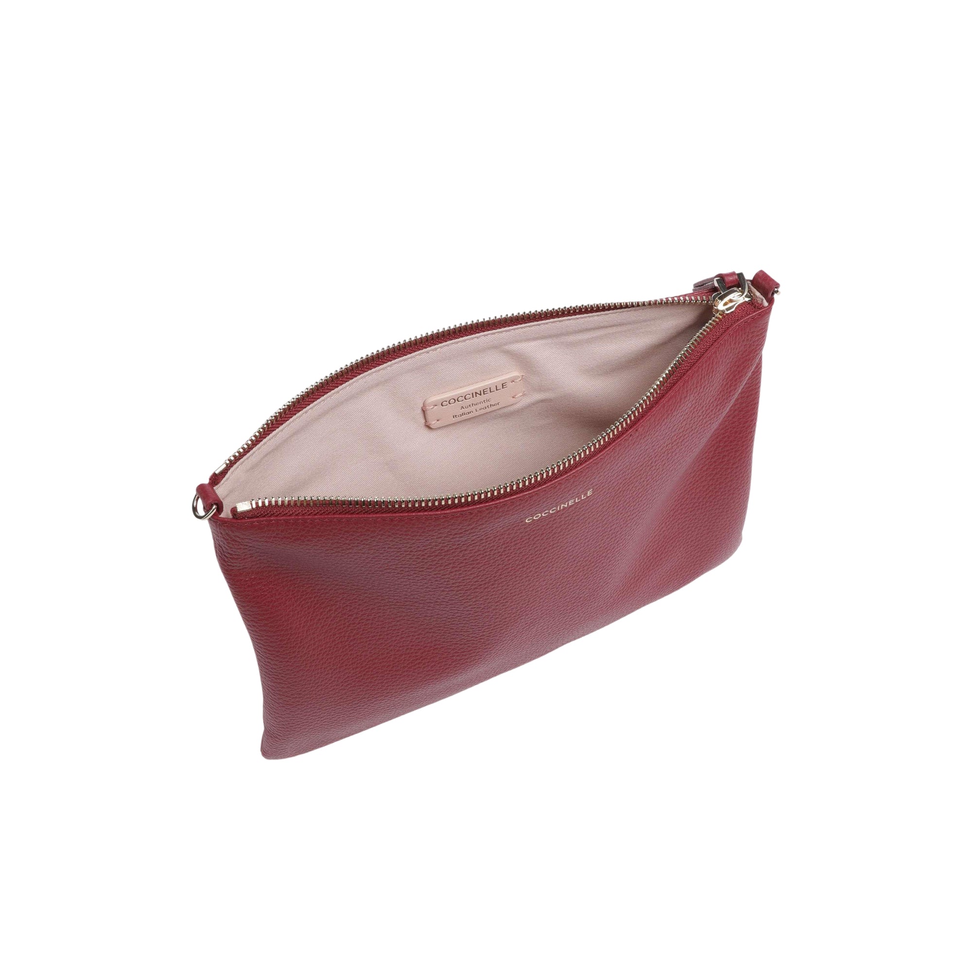 COCCINELLE Women's Red Crossbody Bag, Genuine Leather, Best Crossbody Medium