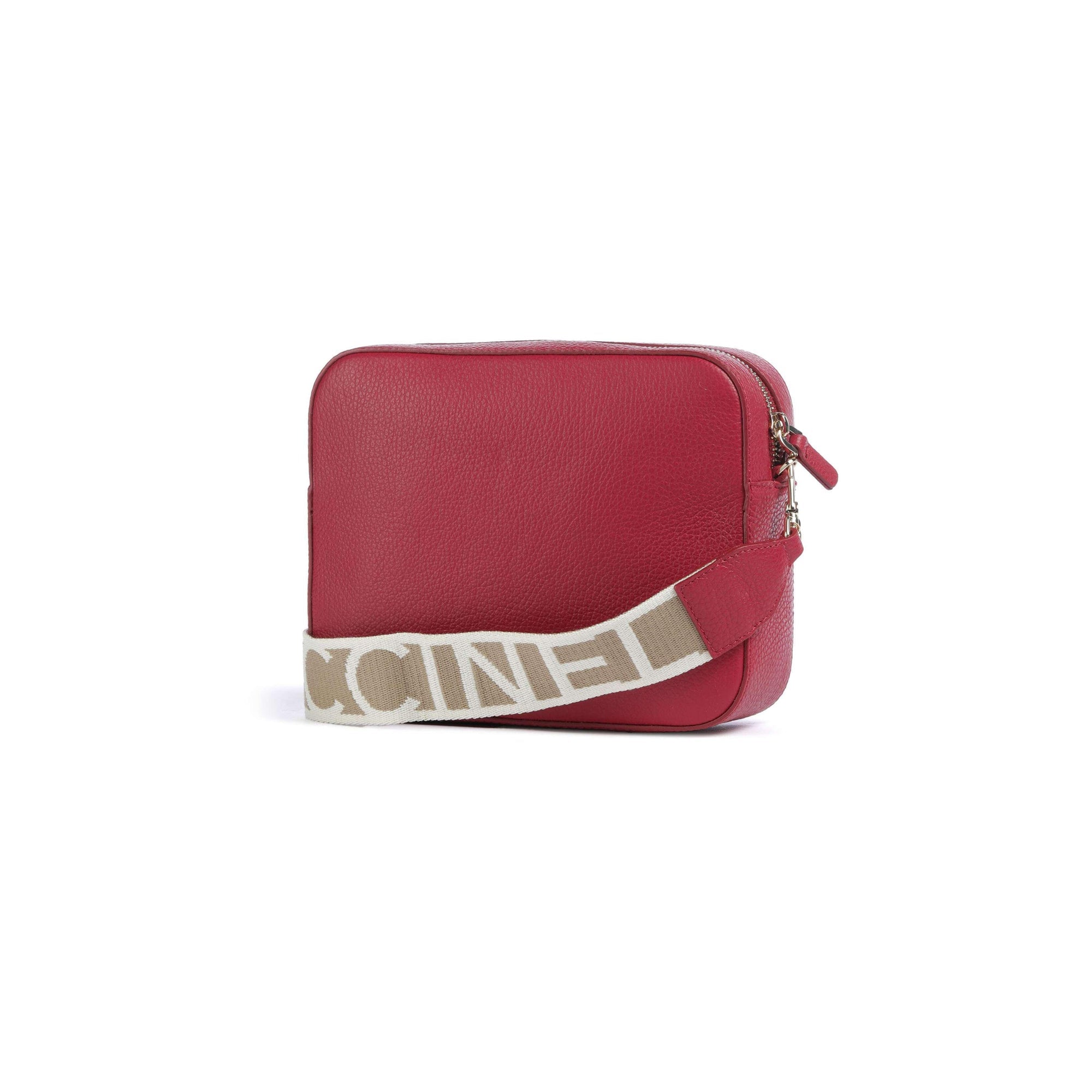 COCCINELLE Women's Red Shoulder Bag, Made of Genuine Leather, Tebe Large
