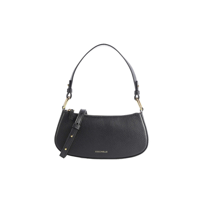 COCCINELLE Borsa Donna Hobo a Spalla Nera, In Vera Pelle, Merveille