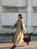 Carmel - Handwoven Bicolor Tote Bag Retro Red & Coffee