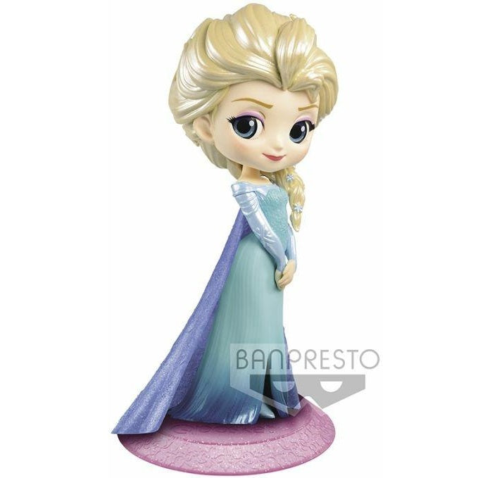 BANPRESTO Q POSKET DISNEY FROZEN ELSA VOL.1 GLITTER STATUETTE BANDAI FIGURE 14CM