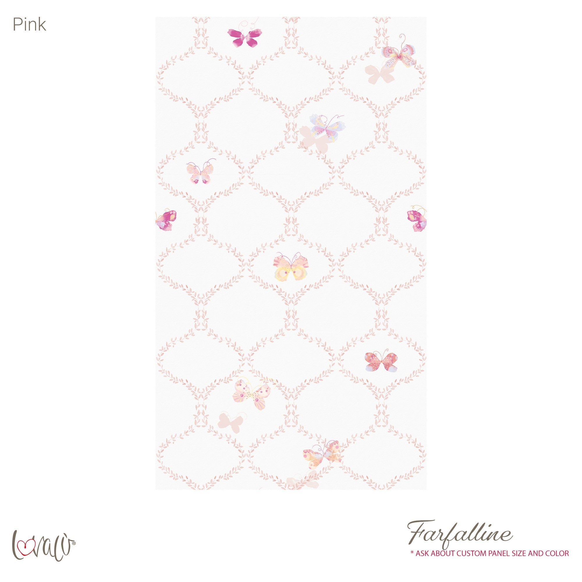 Carta da parati - Farfalline rosa Lovalù