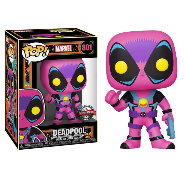 Funko Pop! Marvel Studios Blacklight (801) Deadpool Vinyl Figure 9cm