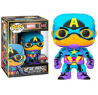 Funko Pop! Marvel - (648) Captain America Black Light Special Edition 9cm Vinyl Figure