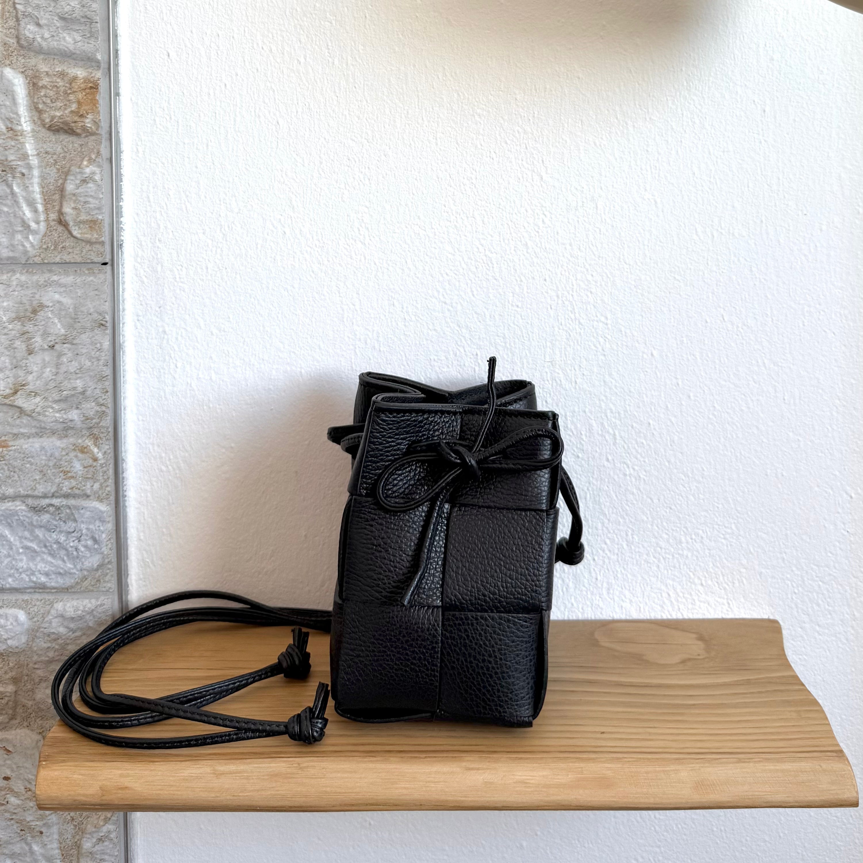 Emi - Handmade Drawstring Woven Crossbody Bag